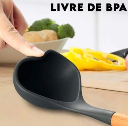 Kit Jogo 11 Peças Utensílios de Cozinha Silicone